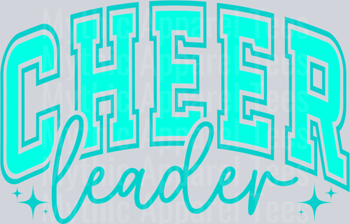 Cheerleader Blue Varsity Letters