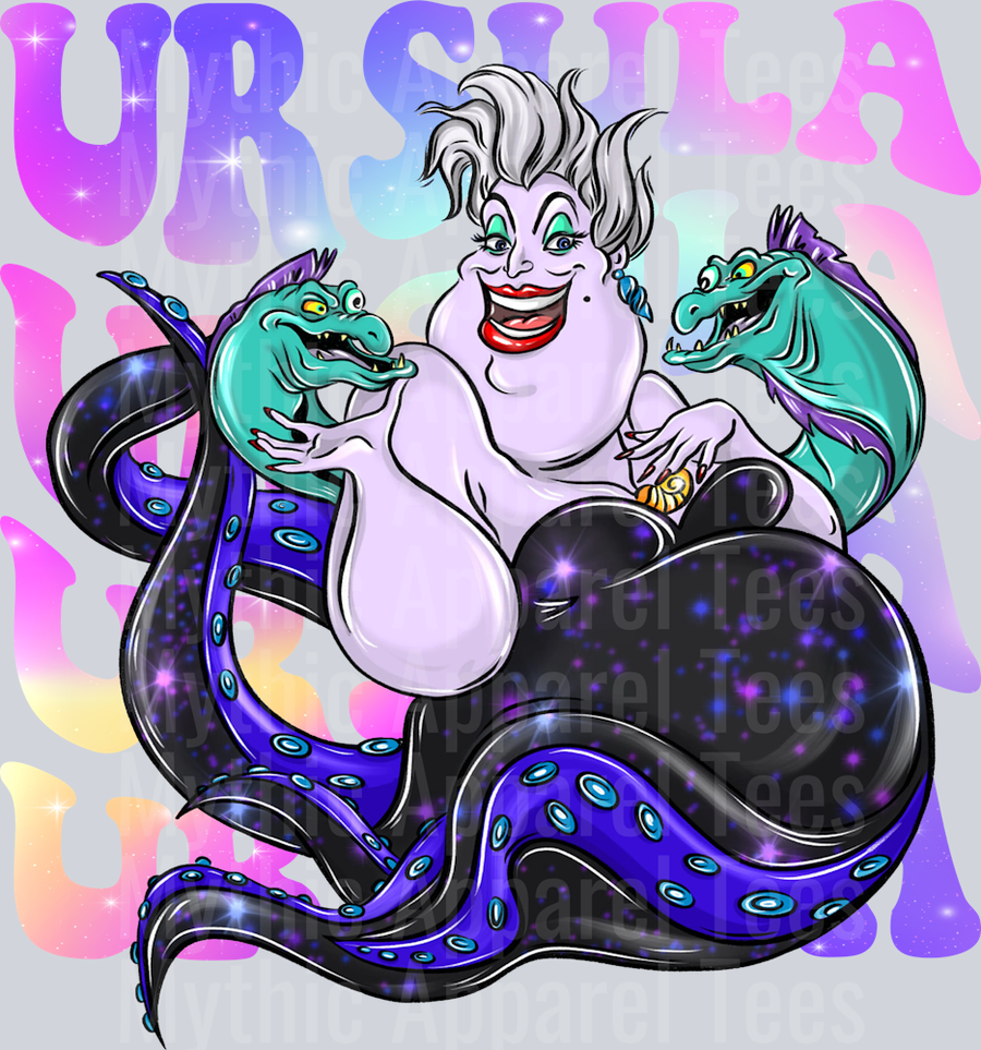 Ursula Disney Villain Stacked Name Disney