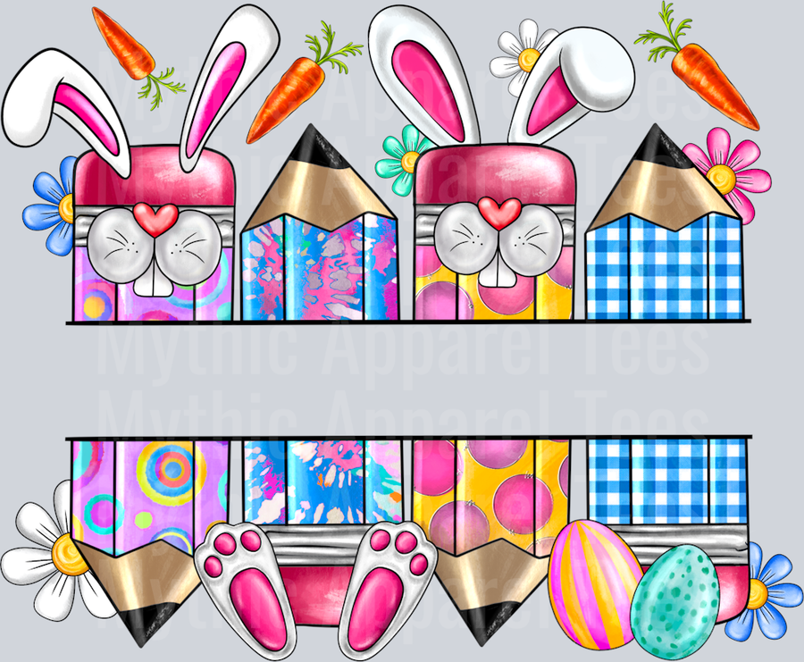 Happy Easter Custom Insert Name After Print Easter Pencil