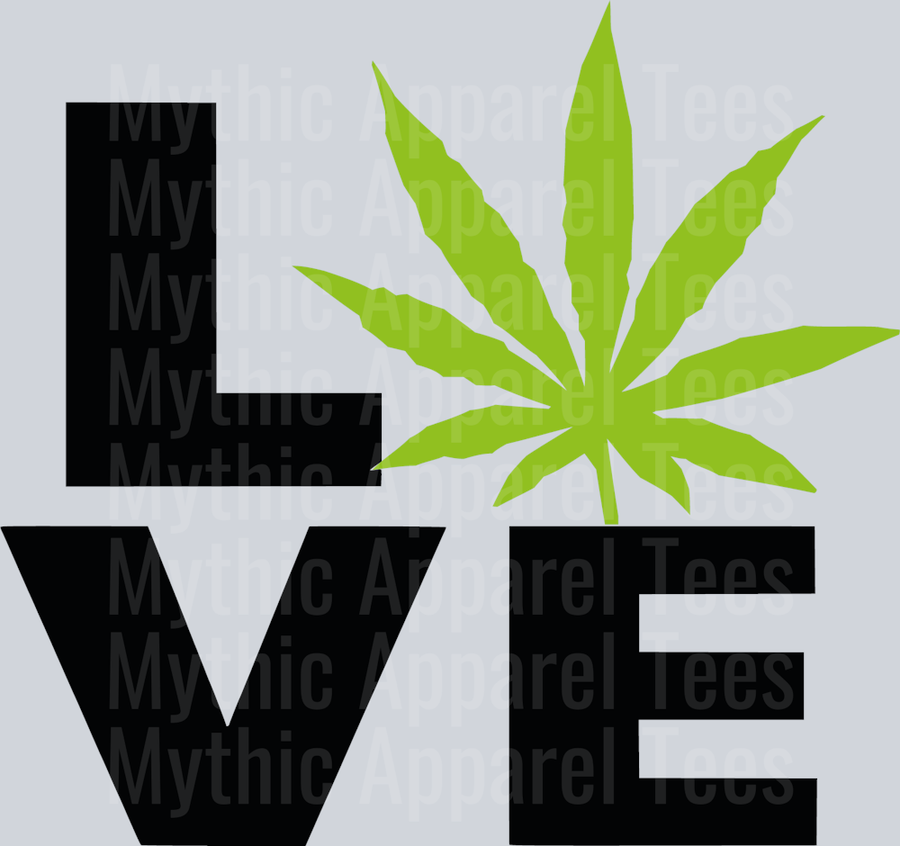 LOVE weed plant DTF Weed Transfers