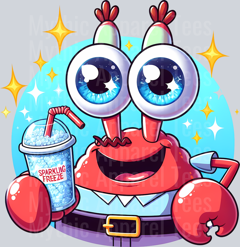 Mr Crabs Icee DTF Sponge Bob Transfers