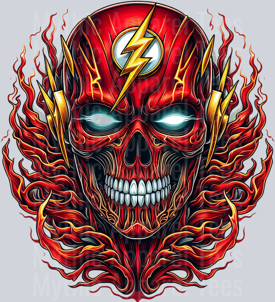 The Flash Skull Pt 2 DTF Superhero Transfers