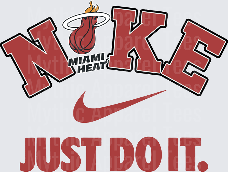NIKE NBA Teams Miami Heat Just Do It Swoosh Logo Mashup