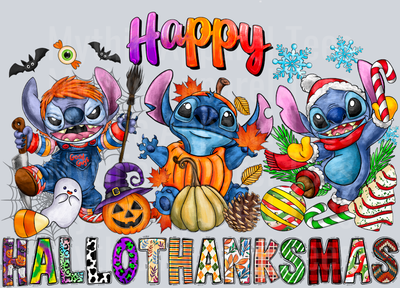 DTF Stitch Thanksgiving Transfers