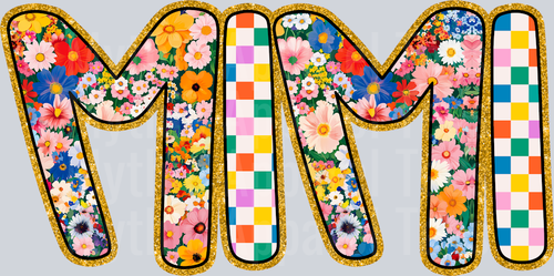 MiMi Floral and Checkers DTF MiMi Transfers