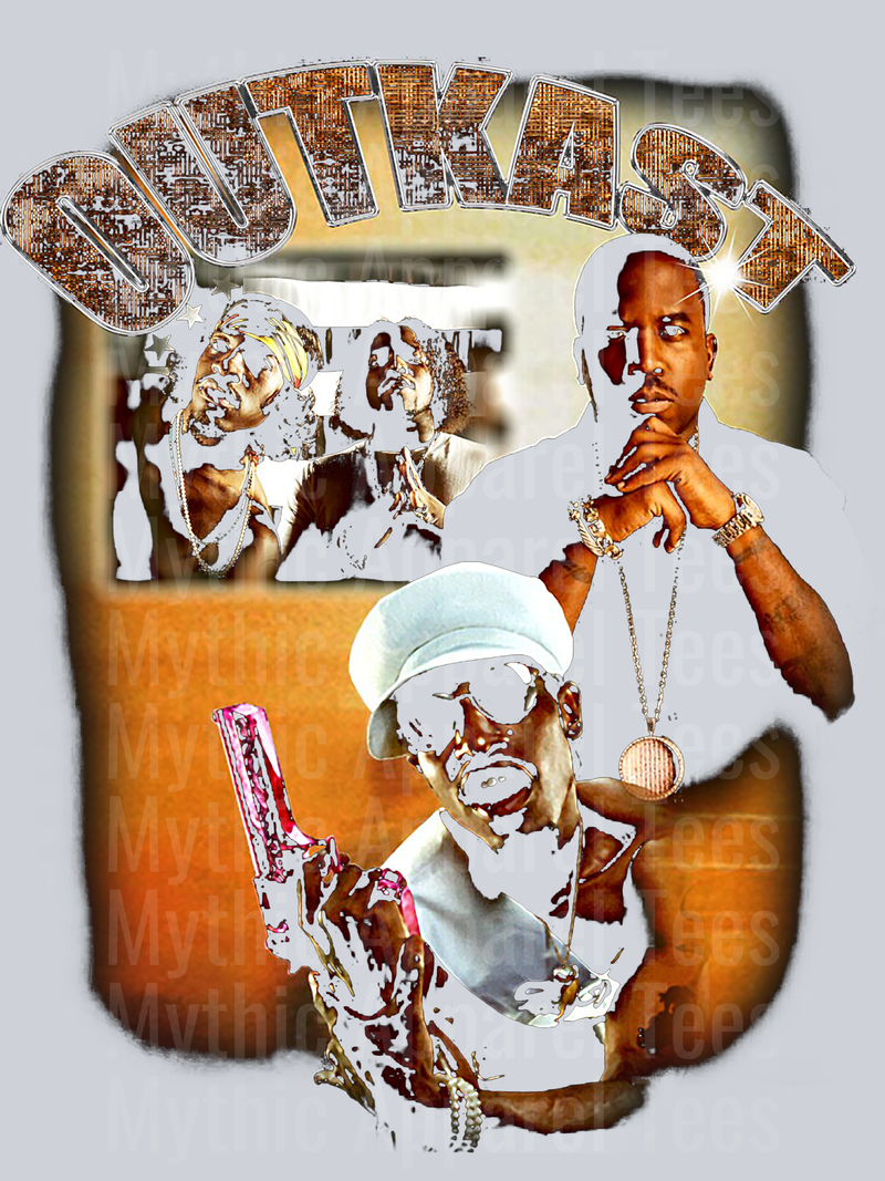 Outkast HALFTONE Made For Black Shirt DTF Pop Culture Transfers