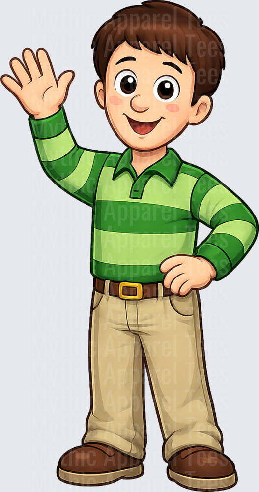 Blues Clues Joe Waving in Green Striped Shirt