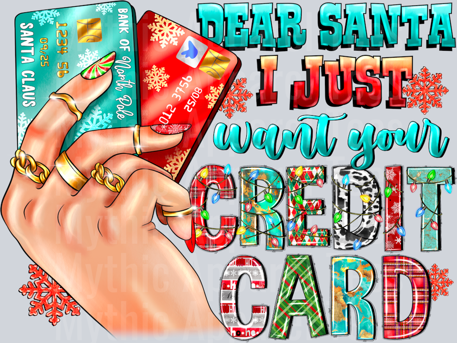 Dear Santa I Just Want Your Credit Card Christmas