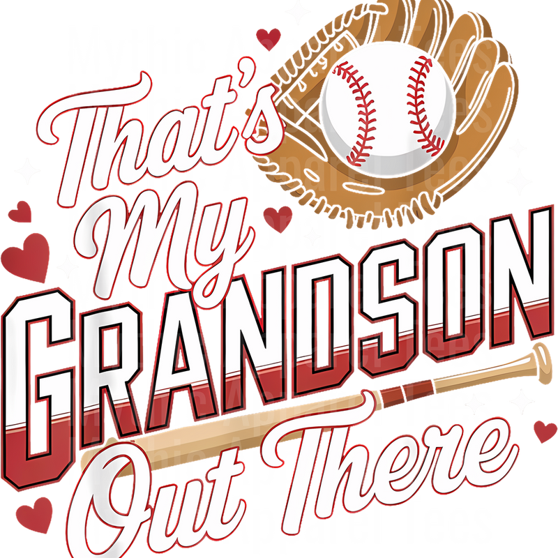 Grandma Grandpa Grandparents Baseball DTF Transfer