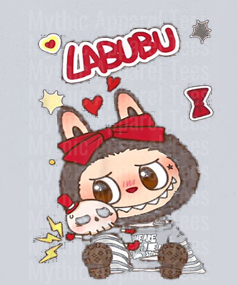 Funny Labubu Cute Labubu The Monsters Red Meme T-Shirt