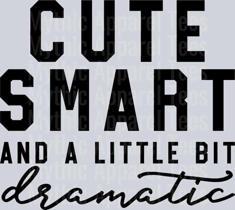 Cute Smart Dramatic smooth version DTF Unisex Toddler Transfers