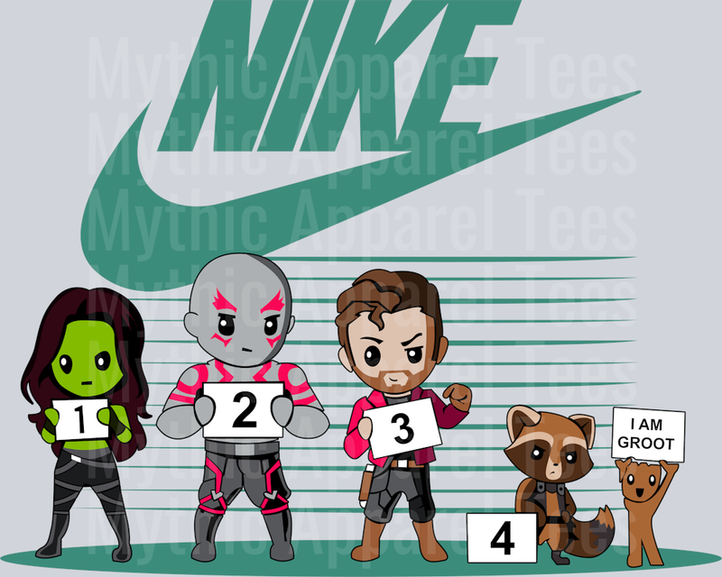 Guardians of the Galaxy JUST DO IT DTF Nike Transfers