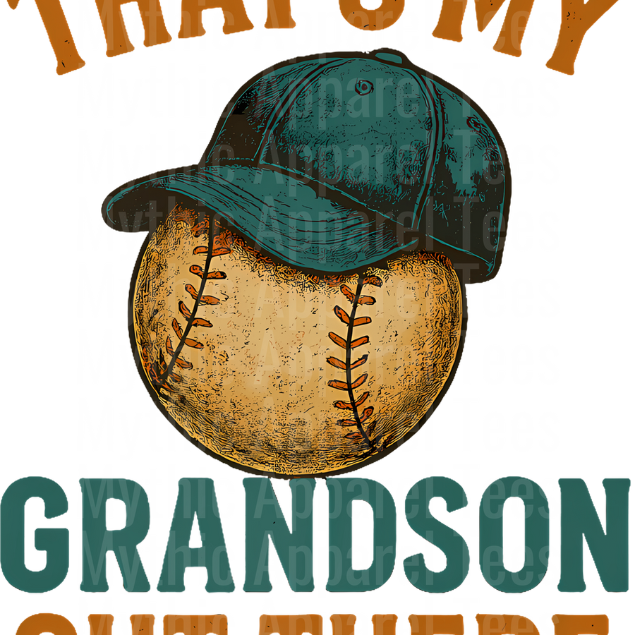 Grandma Grandpa Grandparents Baseball DTF Transfer
