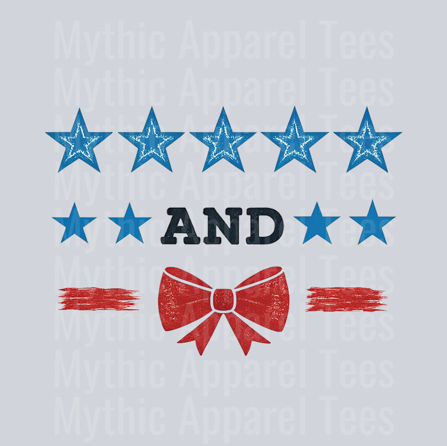 Retro America Coquette Stars and Stripes DTF Patriotic Transfers