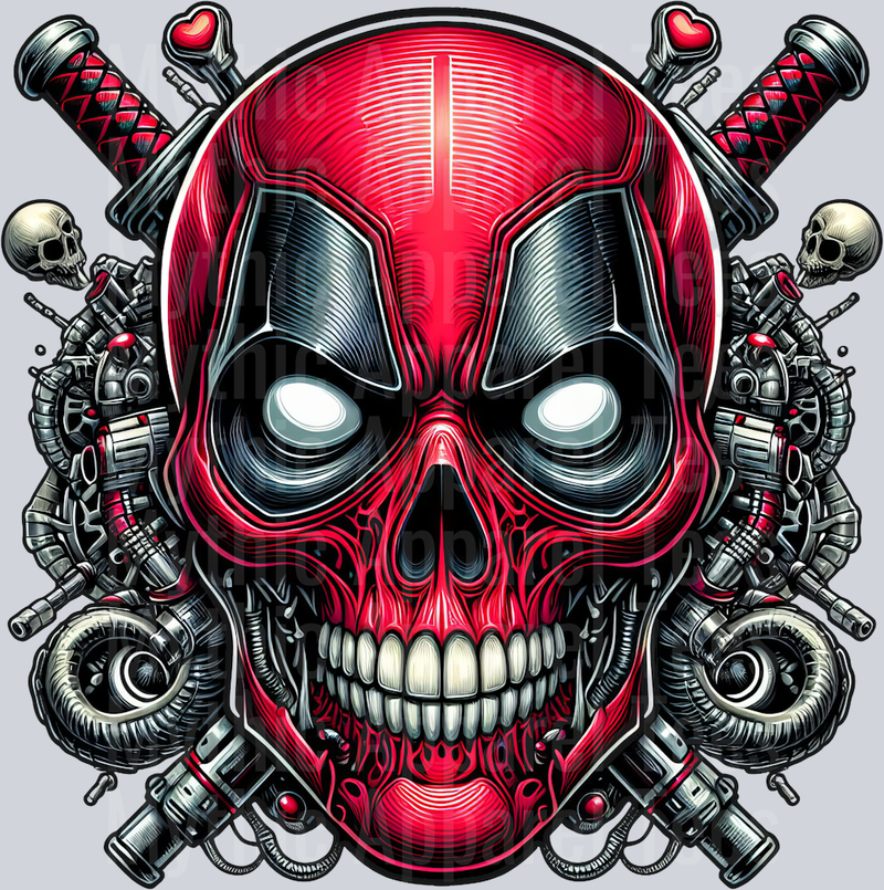 Deadpool 2 Skull DTF Superhero Transfers