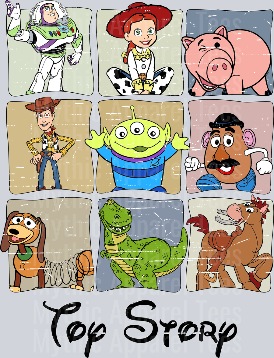 Toy Story Frames classic toy story 2 DTF Disney Transfers