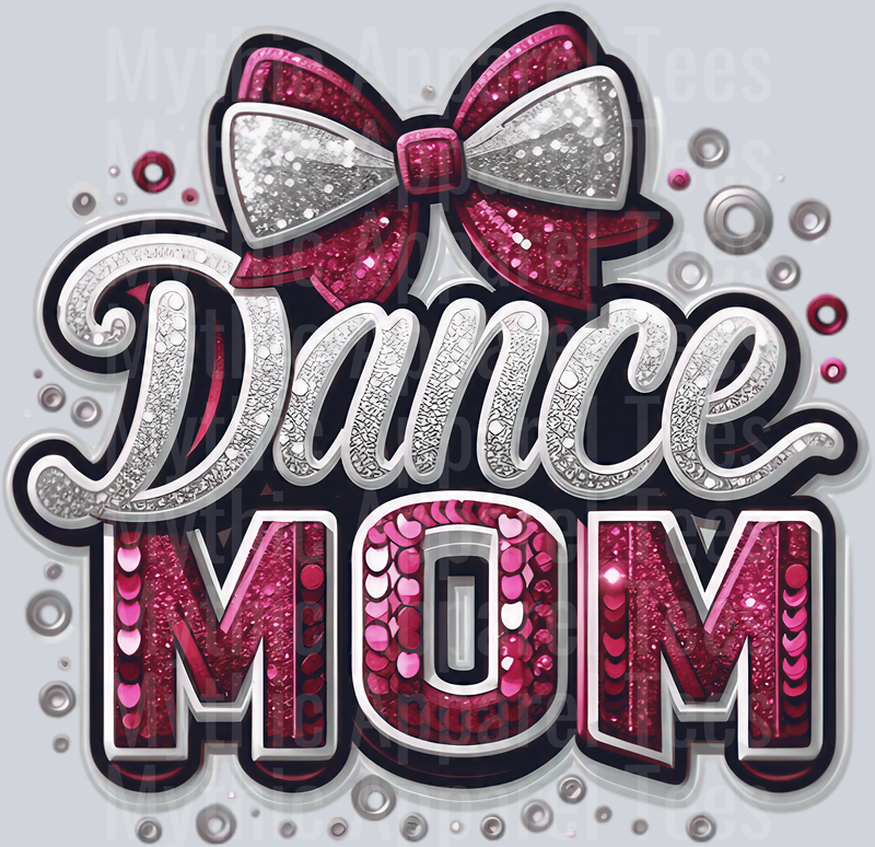 0010 Dance Mom Sequins Maroon DTF Dance Mom Transfers