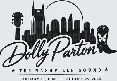 Dolly Parton The Nashville Sound Memorial Tribute Guitar Cowboy Boot Skyline January 19 1946 August 25 2026