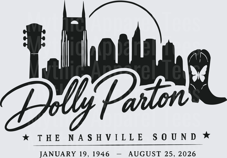 Dolly Parton The Nashville Sound Memorial Tribute Guitar Cowboy Boot Skyline January 19 1946 August 25 2026
