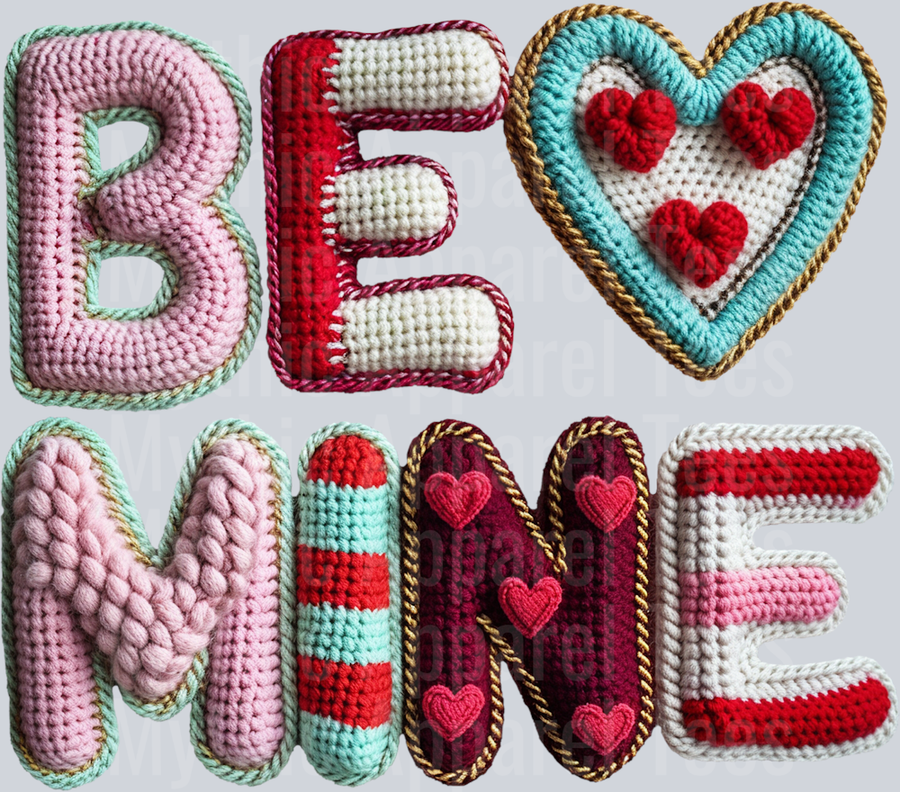 Be Mine Faux Yarn Valentines Day