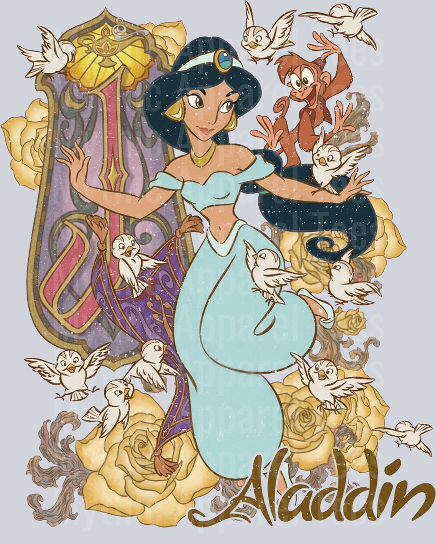 Aladdin jasmine classic t shirt design DTF Disney Transfers