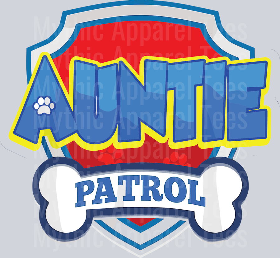 Auntie Patrol Aunt DTF Paw Patrol Transfers