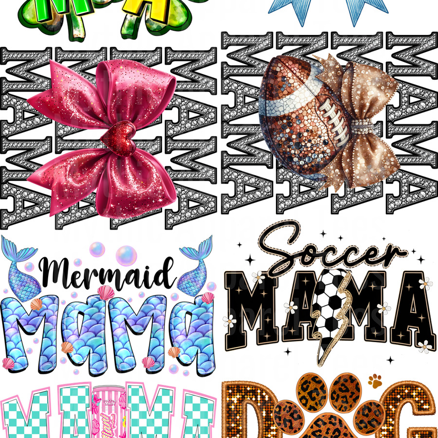 MAMA BUNDLE VARIETY 8 GANG SHEET 10 FULL SIZE IMAGES
