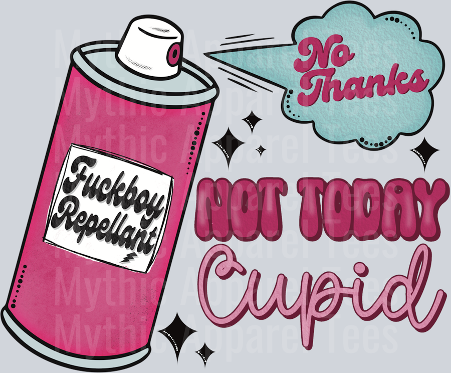 Fuck boy repellent NOT TODAY CUPID DTF Valentines Day Transfers