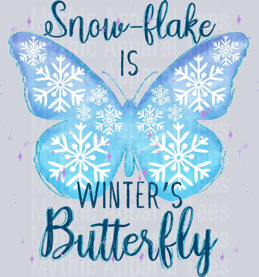 AZ862 A03-A220827-15-A-Snow-Flake-Is-Winter-Butterfly