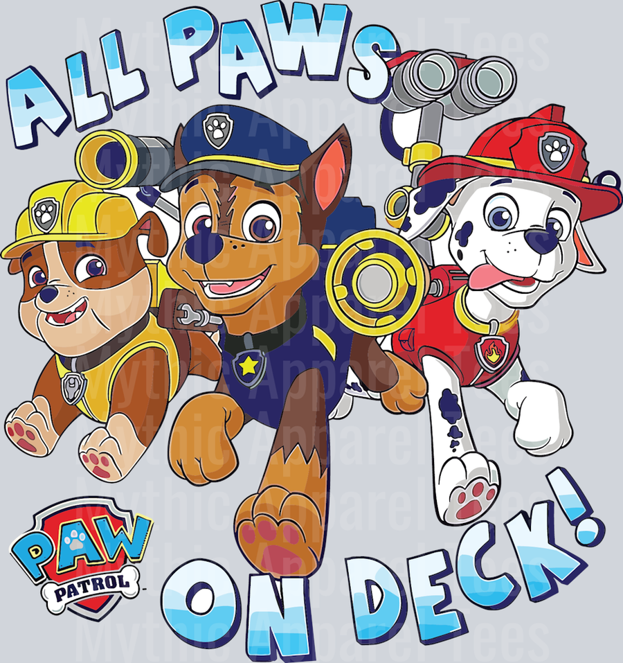 All Paws on Deck DTF Paw Patrol Transfers