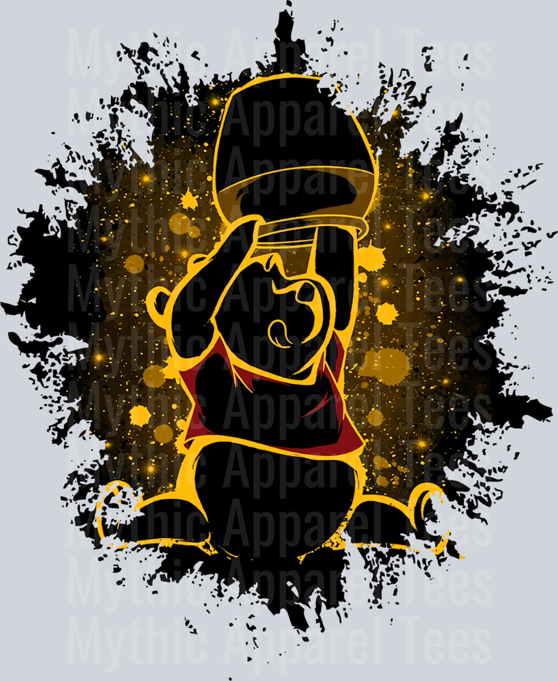 Pooh Winnie the Pooh Dark Silhouette Color Splash Crystal Ball Vision