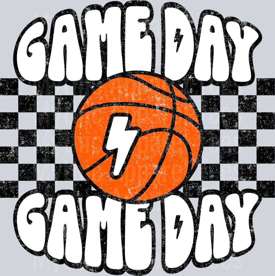 Game Day Basketball Checkered School Spirit & Sports