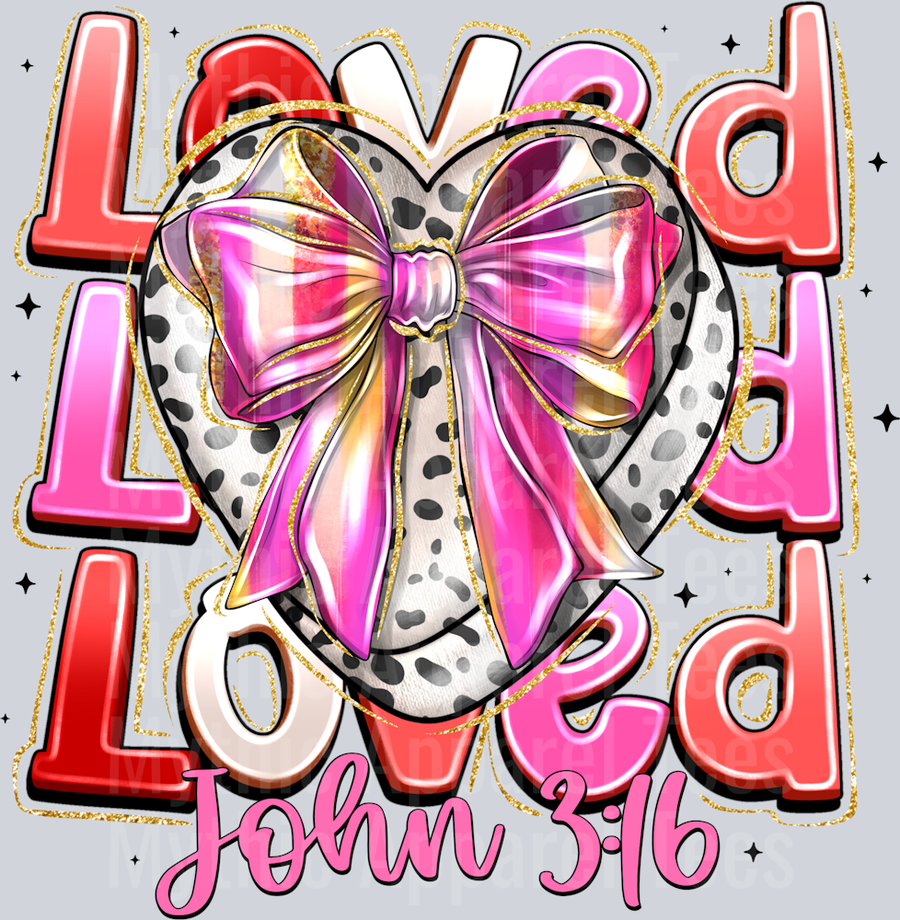 Loved Coquette John Religious Valentines Day Bow