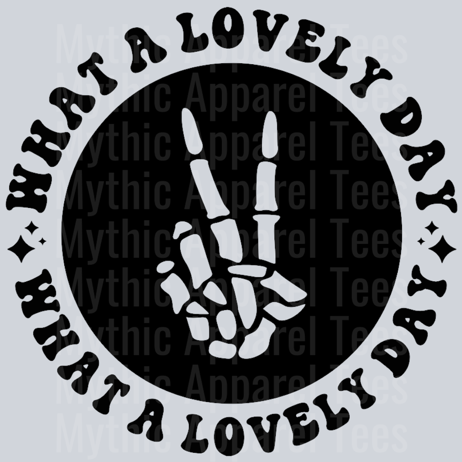 What A Lovely Day Pocket Design Wavey Retro Style Funny Shirt Design