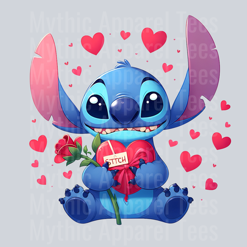 Stitch Valentines Day 13 DTF Stitch Valentine's Day Transfers
