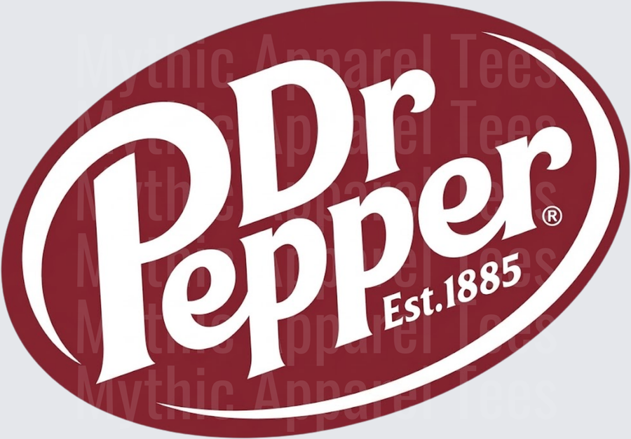 Dr Pepper Classic Oval Logo Est. 1885 Maroon White