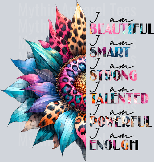 You are beautiful You are Smart You are strong DTF Inspiring Transfers