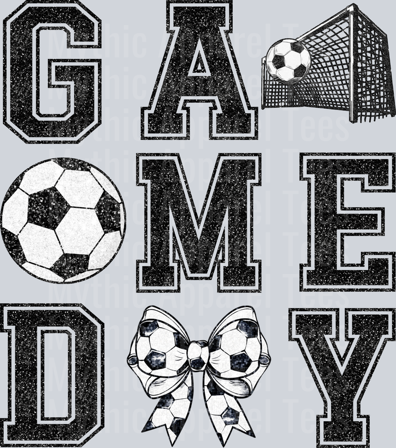 Game Day Spelled out DTF Soccer Transfers