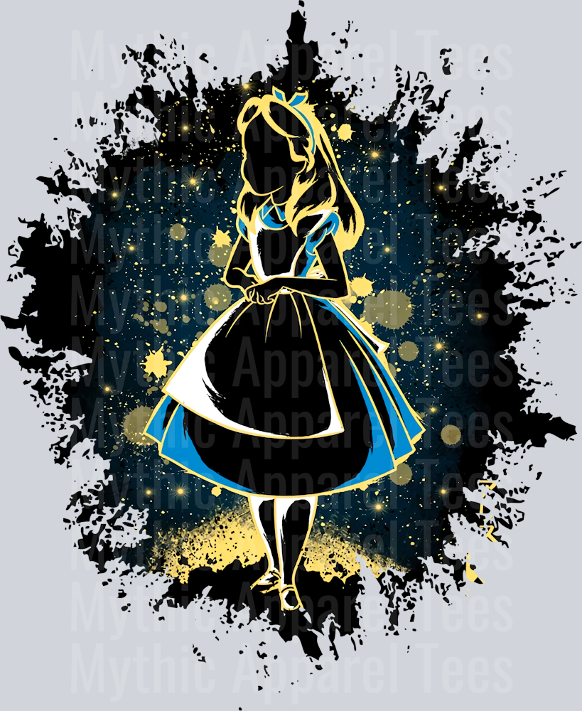 Alice Disney Dark Silhouette Color Splash Crystal Ball Vision