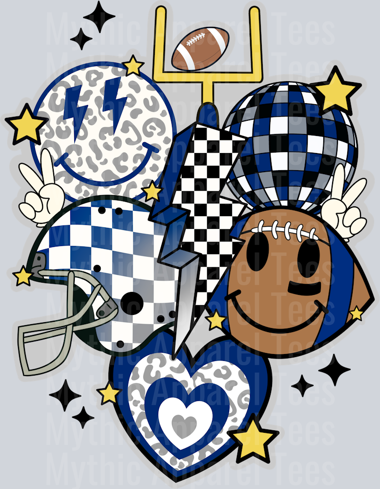 Retro_Football_Collage_Blue 2