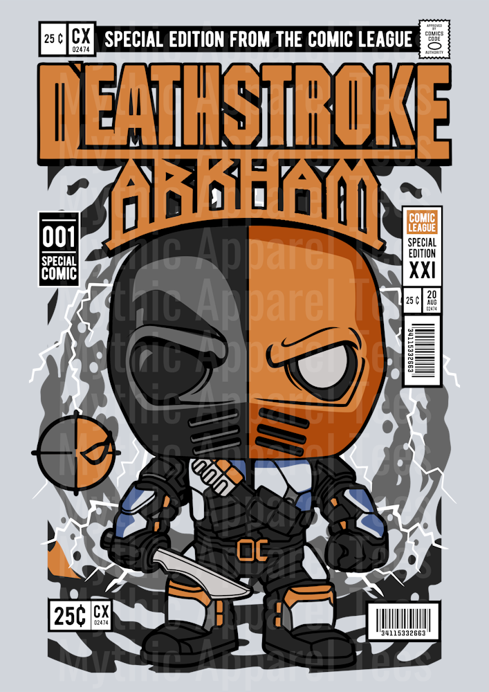 Death Stroke Comic Book Cover STYLE DTF Pop Culture Transfers