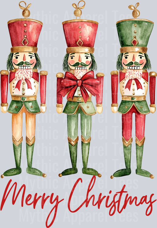 Merry Christmas Nutcrackers classic style DTF Christmas Transfers