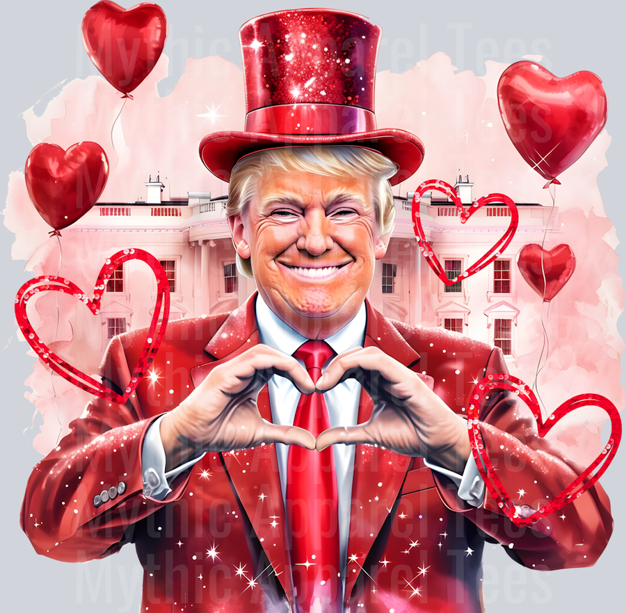 Trump Heart Hands Maga Style Combo Valentines Day Design