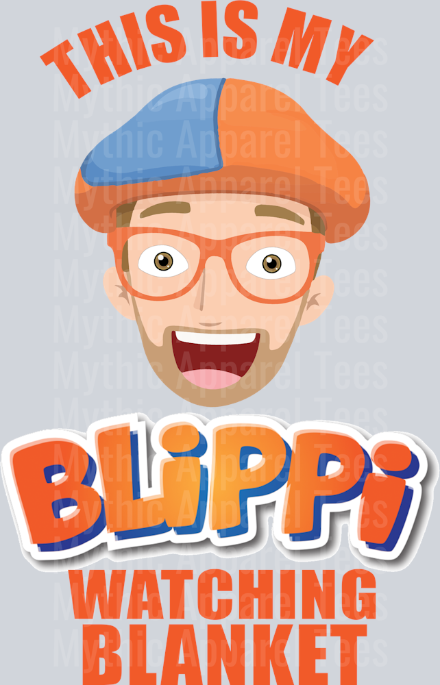 Blippi Watching Blanket Plain
