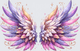 Angel Wings Glitter Purple Pink Gold Sparkle Fairy Fantasy