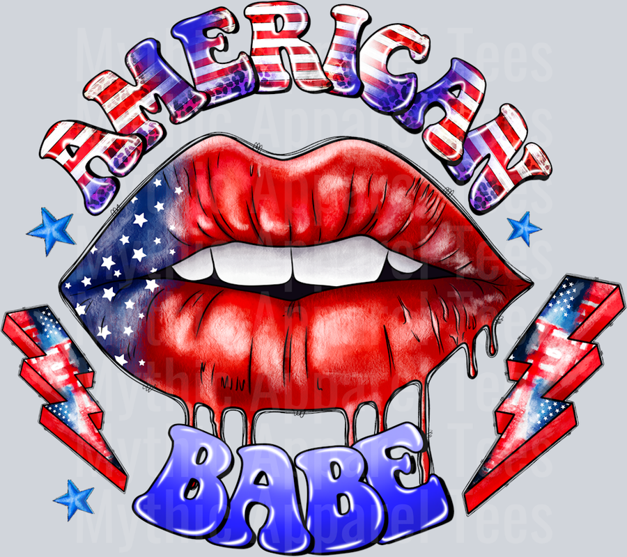 American Babe Patriotic 4th of july lips