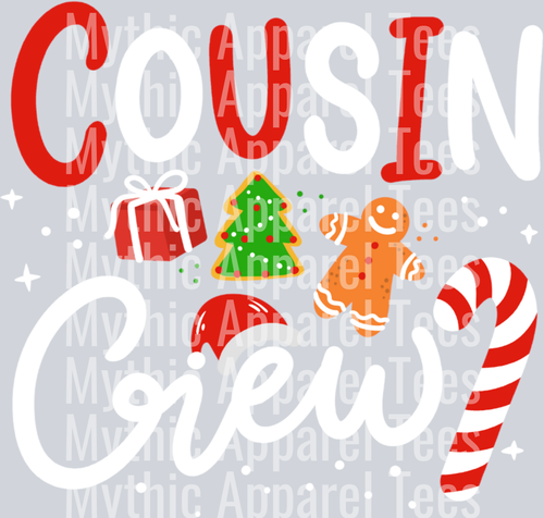 Cousin Crew – DTF Heat Transfer – Holiday Christmas Design