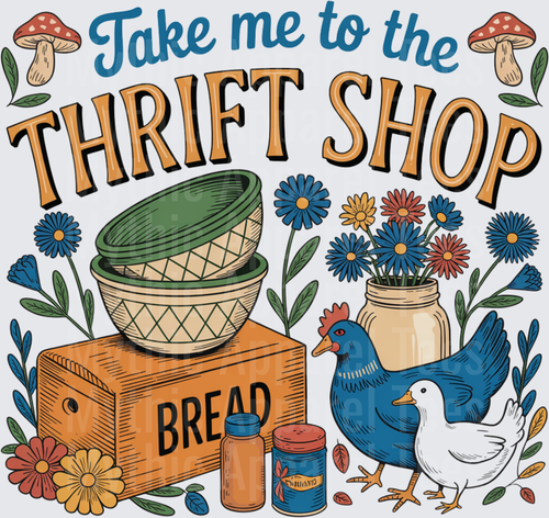 Take Me to the Thrift Shop Vintage Cottage Core Design