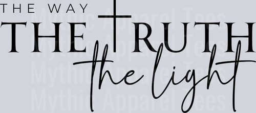 The truth the light Black DTF Religious Transfers