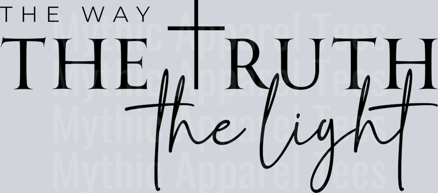 The truth the light Black DTF Religious Transfers